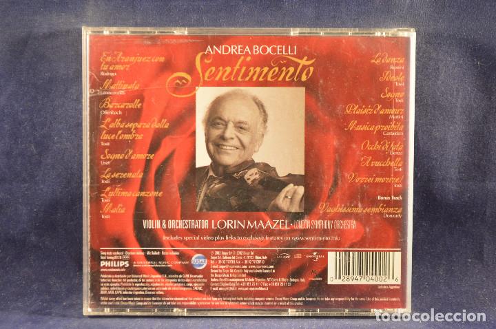CDs de m&uacute;sica: ANDREA BOCELLI - SENTIMIENTO - CD - Foto 2