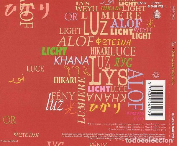 CDs de m&uacute;sica: Luz - Como La Flor Prometida - CD - Foto 2