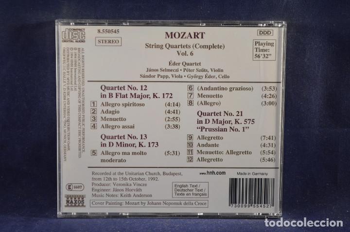 CDs de m&uacute;sica: MOZART - STRING QUARTETS (COMPLETE) VOL 6 - CD - Foto 2