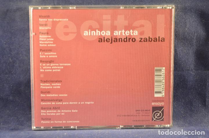 CDs de m&uacute;sica: AINHOA ARTETA - RECITAL - CD - Foto 2