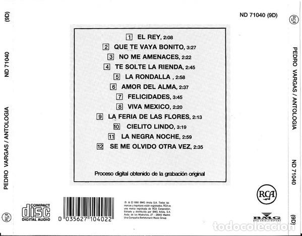 CDs de m&uacute;sica: Pedro Vargas - Antolog&iacute;a - CD - Foto 2