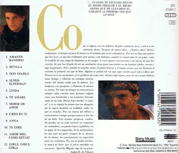 CDs de m&uacute;sica: Miguel Bos&eacute; - Querido Miguel. CD - Foto 2