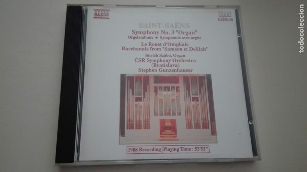 CDs de M&uacute;sica: Saint-Sa&euml;ns CD Symphony n&ordm; 3 Organ y otros Imrich Szabo, &oacute;rgano