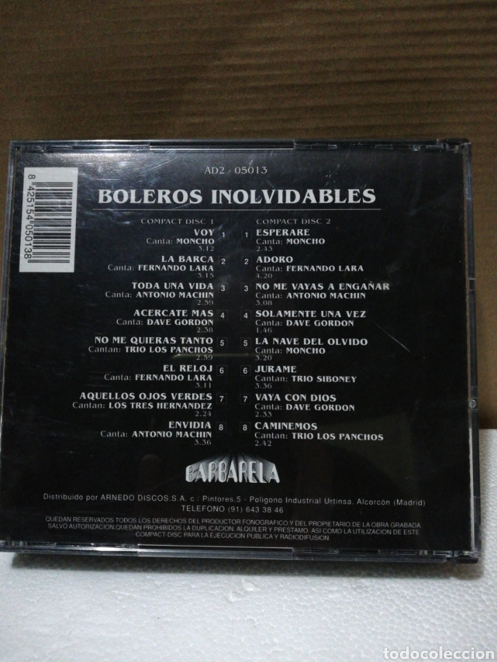 CDs de m&uacute;sica: CD Boleros inolvidables. 2 Cd - Foto 2