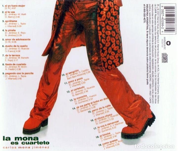 CDs de m&uacute;sica: CARLOS MONA JIM&Eacute;NEZ &uml;CUARTETO ES LA MONA&uml; (CD) - Foto 2