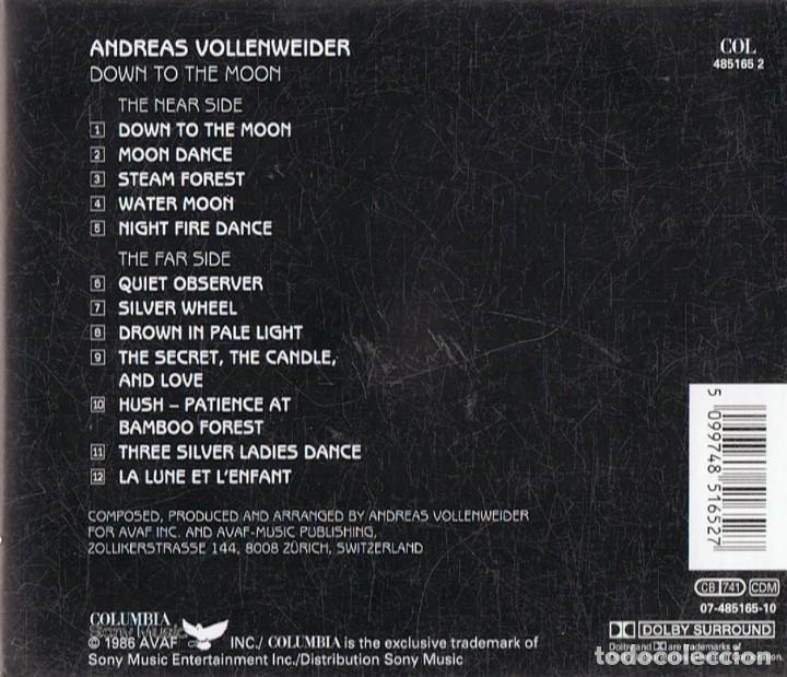 CDs de m&uacute;sica: ANDREAS VOLLENWEIDER &uml;DOWN TO THE MOON&uml; (CD) - Foto 2