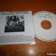 CDs de Música: ANNIE LENNOX INTO THE WEST BANDA SONORA THE LORD OF THE RINGS CD SINGLE TEST PRESSING ESPAÑA RARO