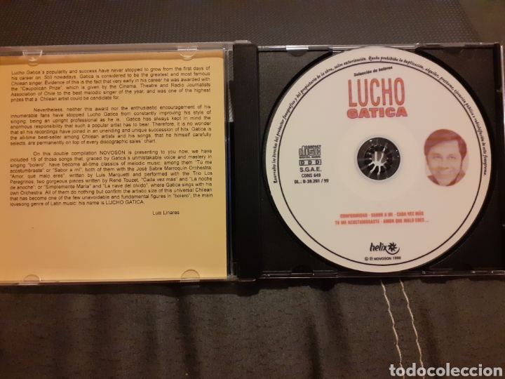 CDs de m&uacute;sica: LUCHO GATICA. SELECCI&Oacute;N DE BOLEROS. - Foto 3