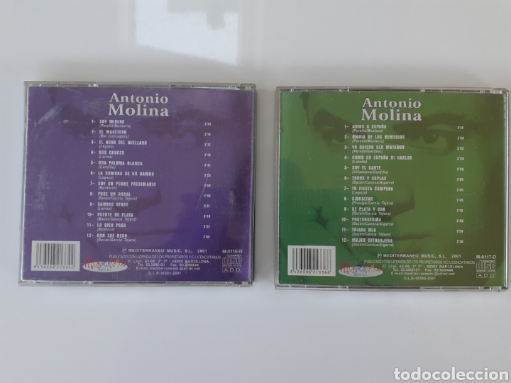 CDs de m&uacute;sica: ANTONIO MOLINA. VOL 1 Y VOL 2. - Foto 2