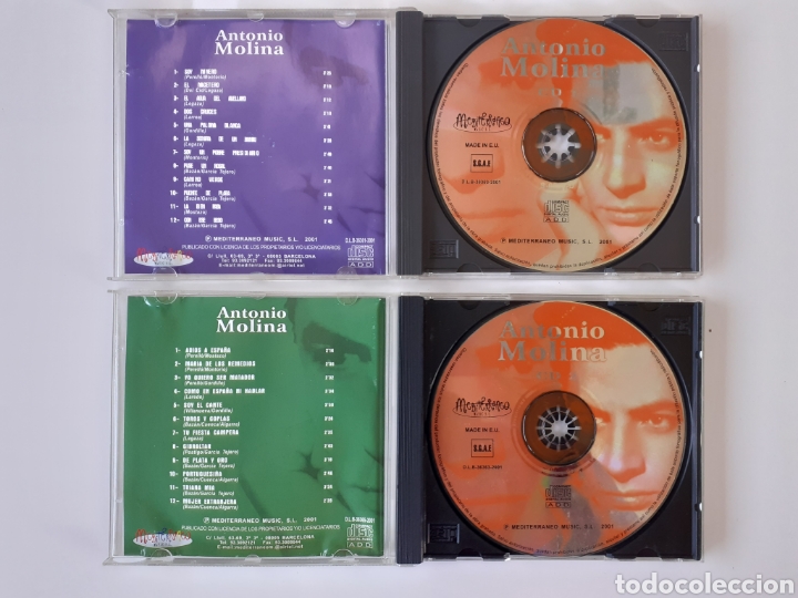 CDs de m&uacute;sica: ANTONIO MOLINA. VOL 1 Y VOL 2. - Foto 3