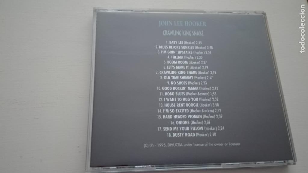 CDs de m&uacute;sica: John Lee Hooker CD Crawling King Snake Divucsa 1995 - Foto 2