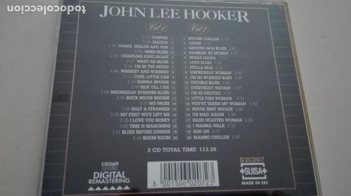 CDs de m&uacute;sica: John Lee Hooker 2 CD Gold Collection Digital Deja2 1992 - Foto 2