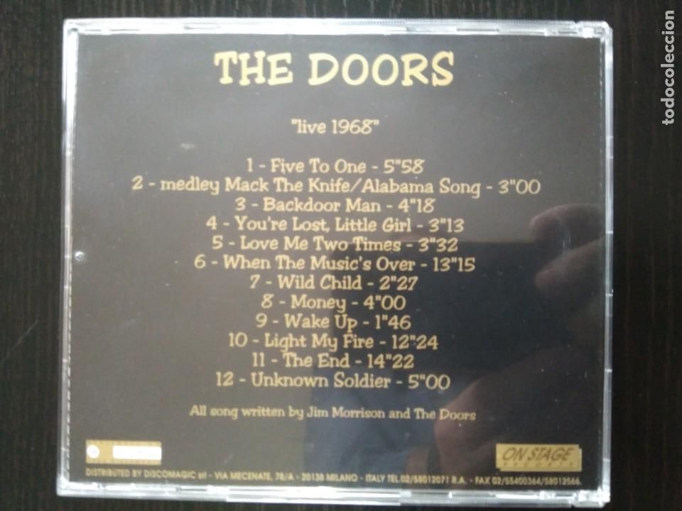 CDs de m&uacute;sica: THE DOORS (1CD) LIVE 1968 (LIGHT MY FIRE) SUPER VALUE - Foto 2