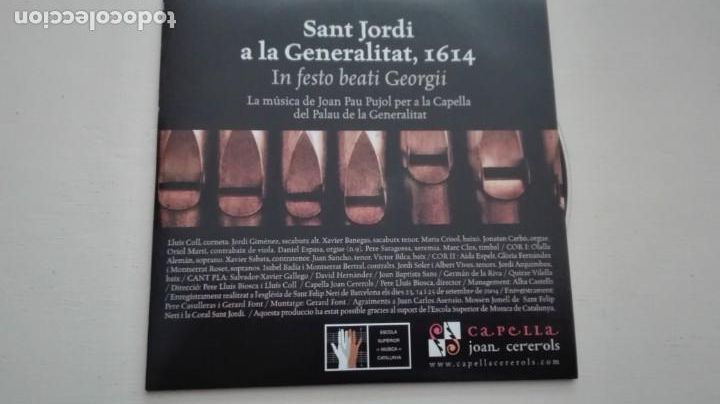 CDs de M&uacute;sica: Joan Pau Pujol CD Capella del Palau de la Generalitat Sant Jordi 1614 In festo beati Georgii