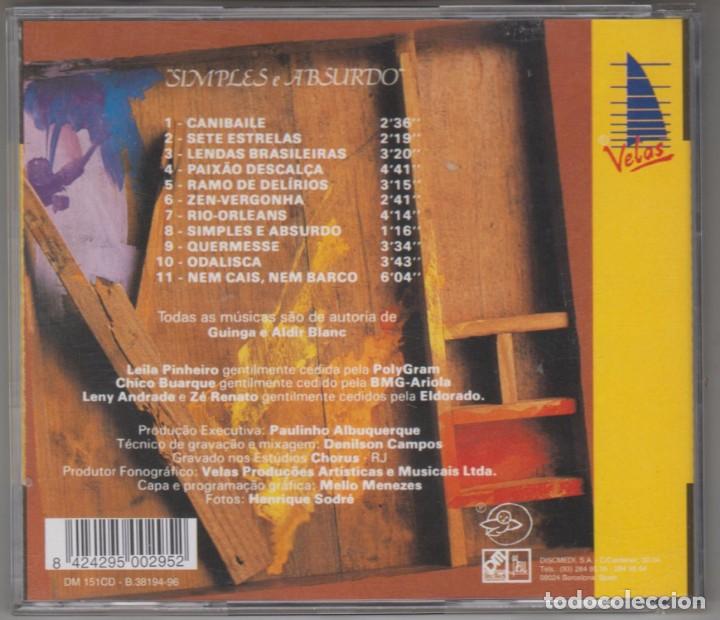 CDs de m&uacute;sica: Guinga e Aldir Blanc cd Simples e absurdo 1996 Spain - Foto 2