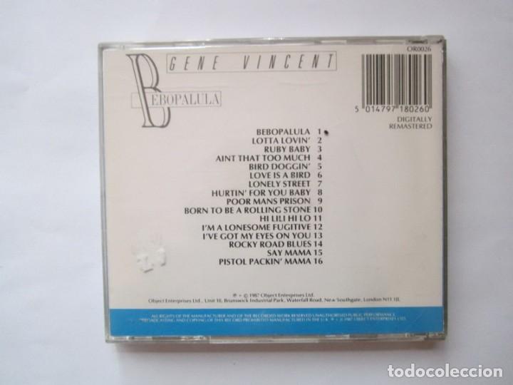 CDs de m&uacute;sica: (1059 CD GENE VINCENT BEBOPALULA - Foto 2