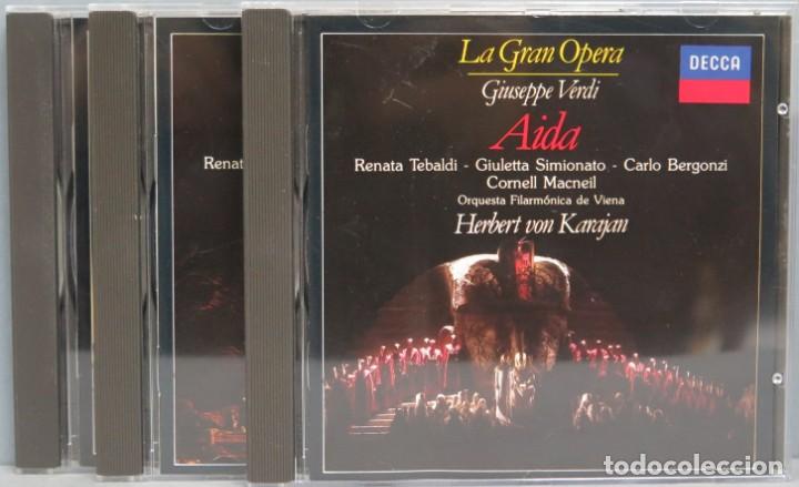 CDs de m&uacute;sica: 3 CD. AIDA. VERDI. LA GRAN OPERA - Foto 1