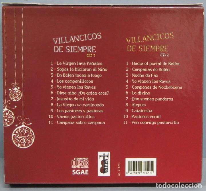 CDs de m&uacute;sica: 2 CD. VILLANCICOS DE SIEMPRE - Foto 2