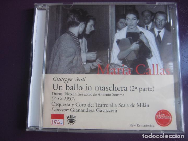 CDs de m&uacute;sica: MARIA CALLAS CD RBA 2000 - UN BALLO IN MASCHERA - 2&ordf; PARTE - (7-12-1957) DIRIA QUE SIN USO