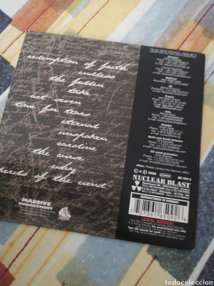 CDs de m&uacute;sica: CREMATORY / CD PROMO / BELIEVE - Foto 2