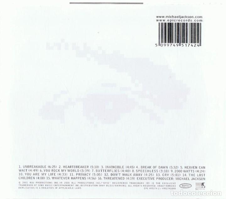 CDs de m&uacute;sica: MICHAEL JACKSON &uml;INVINCIBLE&uml; (CD) - Foto 2