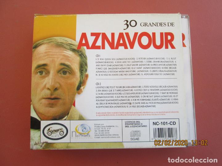 CDs de m&uacute;sica: AZNAVOUR , 30 GRANDES , 2CD - Foto 3