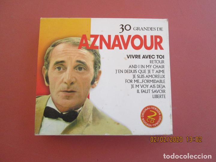 CDs de m&uacute;sica: AZNAVOUR , 30 GRANDES , 2CD - Foto 1