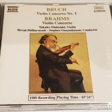 CDs de Música: BRUCH - BRAHMS / VIOLIN CONCERTO / STEPHEN GUNZENHAUSER / CD-NAXOS / CALIDAD LUJO.. Lote 197904483