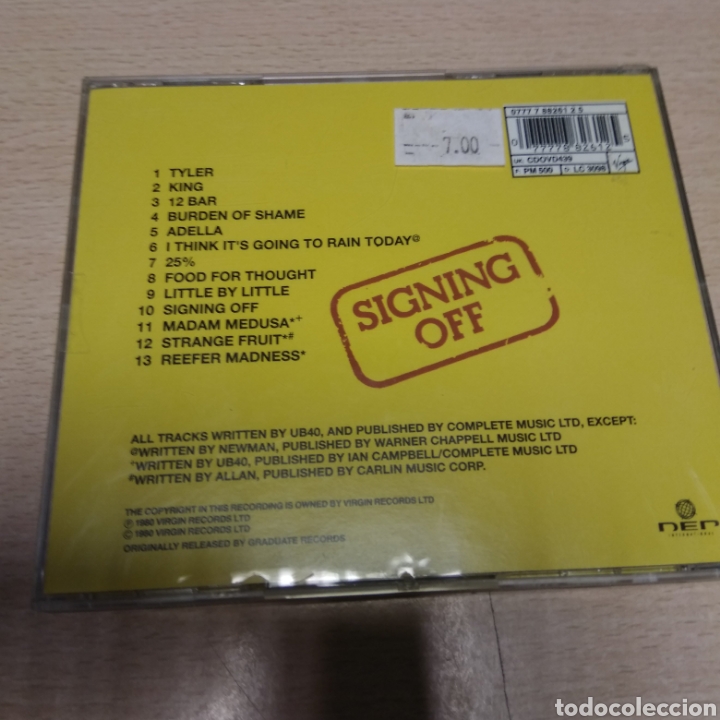 CDs de m&uacute;sica: UB40 SIGNING OFF 1980 CD - Foto 2