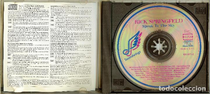CDs de m&uacute;sica: CD - RICK SPRINGFIELD - SPEAK TO THE SKY - Foto 3