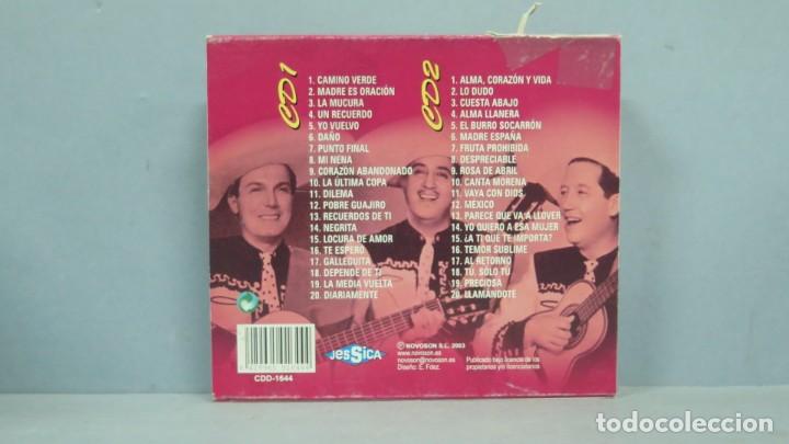 CDs de m&uacute;sica: 2 CD. TRIO LOS PANCHOS. 40 GRADES EXITOS - Foto 3