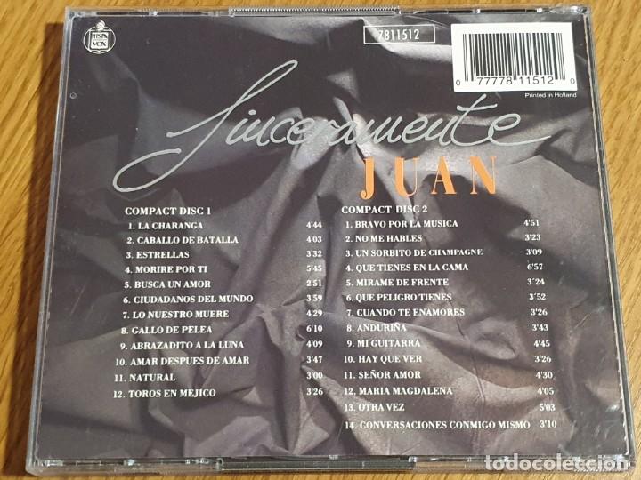 CDs de m&uacute;sica: Juan Pardo - Sinceramente Juan - 2 Cd - Foto 3