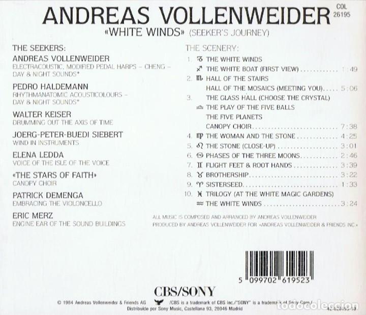 CDs de m&uacute;sica: ANDREAS VOLLENWEIDER &uml;WHITE WINDS&uml; - Foto 2
