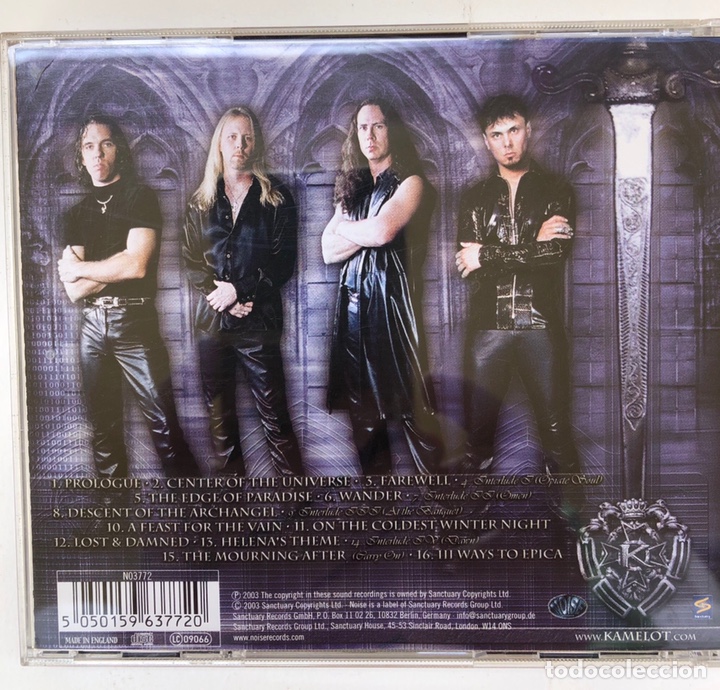 CDs de m&uacute;sica: CD. KAMELOT. &Eacute;pica. Noise. 2003. - Foto 3