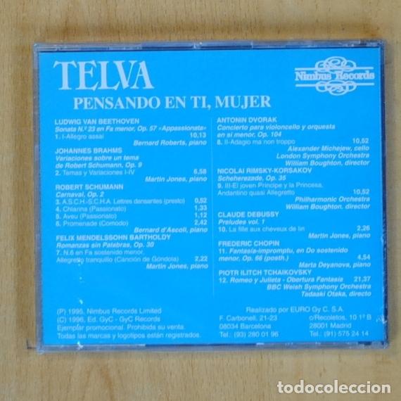 CDs de m&uacute;sica: TELVA - PENSANDO EN TI MUJER - CD - Foto 2