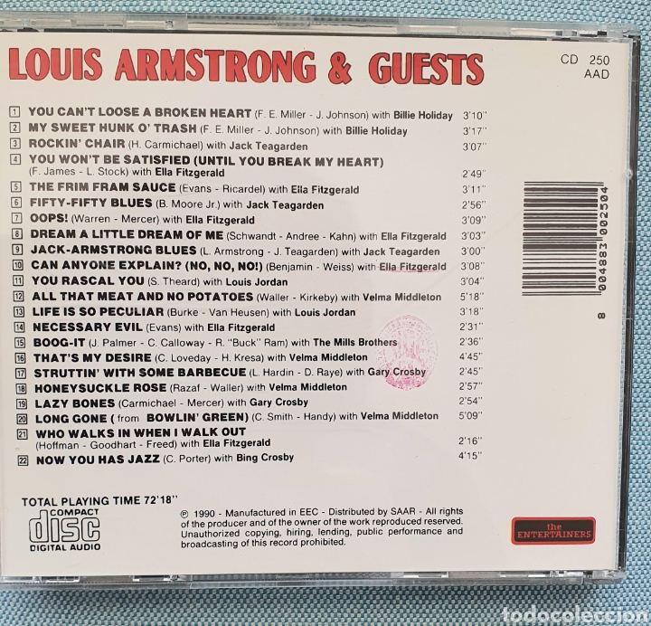 CDs de m&uacute;sica: LOUIS ARMSTRONG & GUESTS. - Foto 2