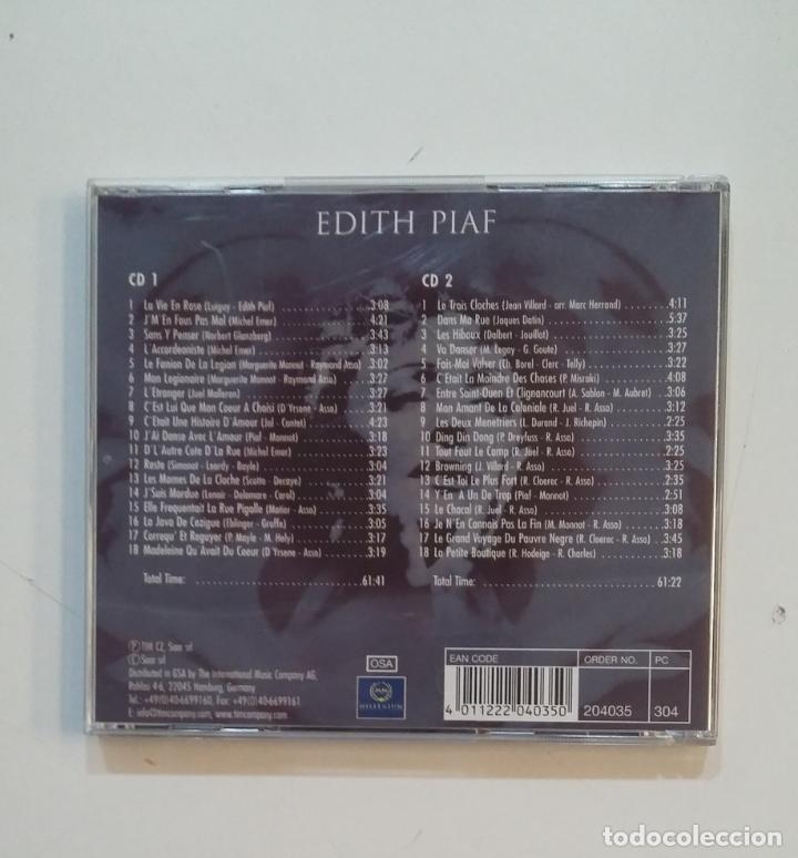 CDs de m&uacute;sica: EDITH PIAF. MILLENIUM COLLECTION. DOBLE CD. TDKCD25 - Foto 2