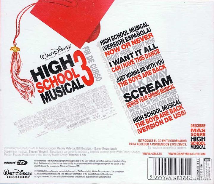 CDs de m&uacute;sica: BSO High School Musical 3. Fin de Curso. CD - Foto 2