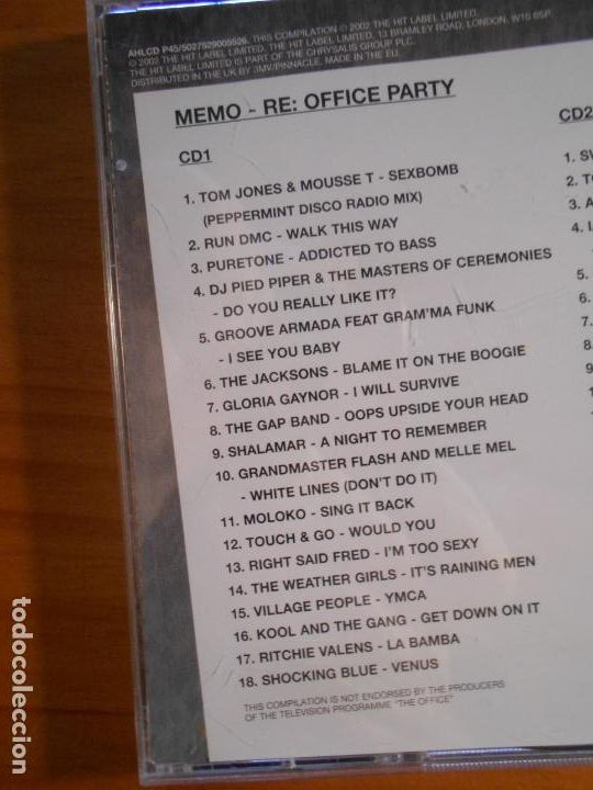 CDs de m&uacute;sica: CD THE OFFICE PARTY (2 CDS) (I8) - Foto 3
