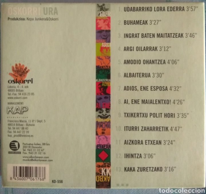 CDs de m&uacute;sica: Oskorri&nbsp;&lrm;&ndash;&nbsp;Ura - Foto 2