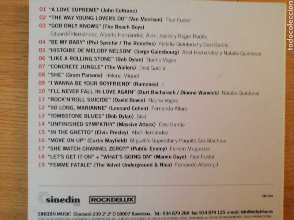 CDs de m&uacute;sica: The Rockdelux Experience. 30.10.2002. - Foto 2