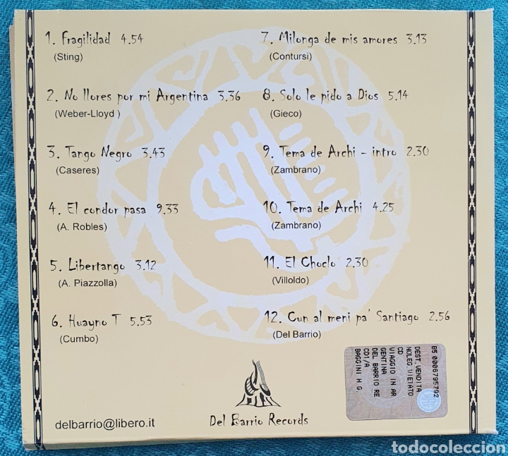 CDs de m&uacute;sica: RARO.DEL BARRIO. VIAGGIO IN ARGENTINA.CD - Foto 2