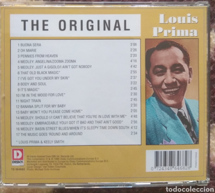 CDs de m&uacute;sica: Louis Prima&nbsp;&lrm;&ndash;&nbsp;The Original - Foto 2