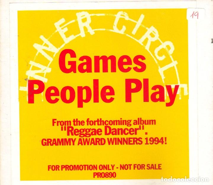 CDs de m&uacute;sica: INNER CIRCLE - GAMES PEOPLE PLAY CD SINGLE PROMO 1994 - Foto 1