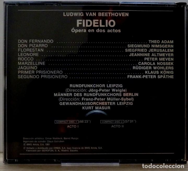 CDs de m&uacute;sica: FIDELIO 2cd + libreto - BEETHOVEN - Foto 2