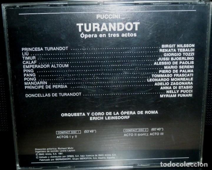 CDs de m&uacute;sica: TURANDOT 2cd + libreto - PUCCINI - Foto 2