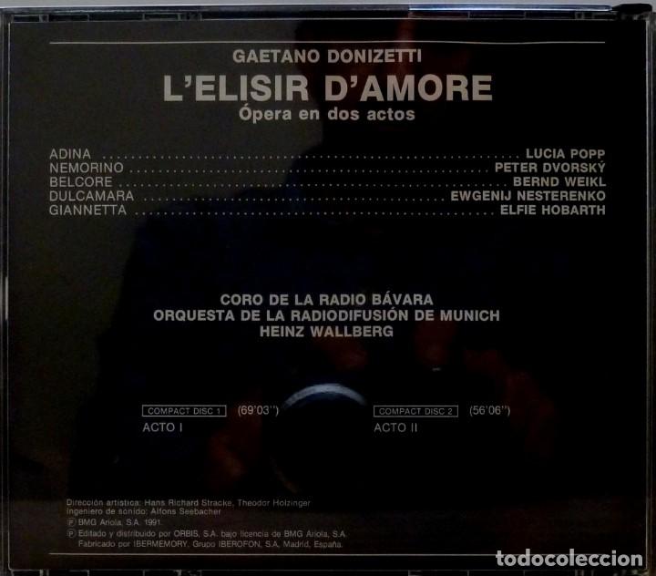 CDs de m&uacute;sica: LELISIR DAMORE 2cd + libreto - DONIZETTI - Foto 2