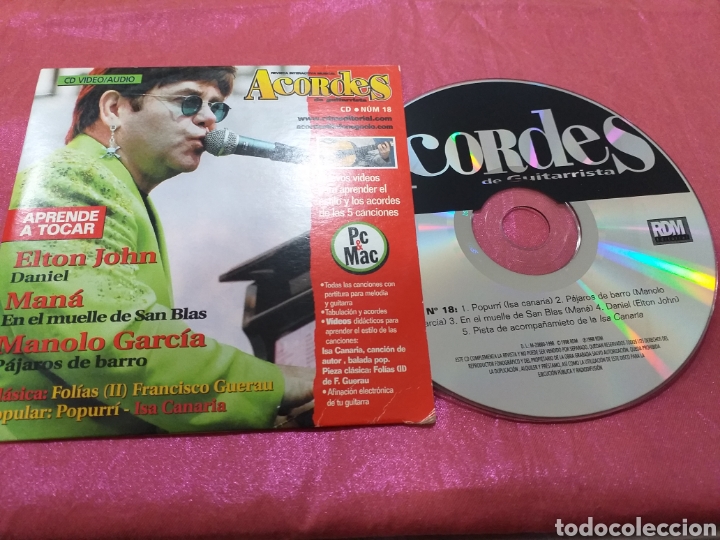 CDs de m&uacute;sica: CD n&deg;18 de la Revista Acordes de guitarra - Elton John (Solo CD)