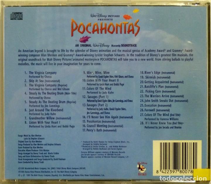 CDs de m&uacute;sica: POCAHONTAS - ALAN MENKEN & STEPHEN SCHWARTZ - Foto 2