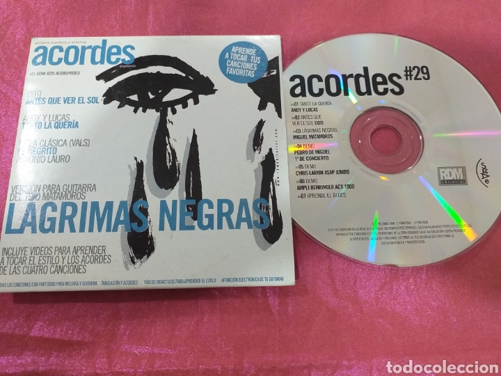 CDs de m&uacute;sica: CD n&deg;29 de la Revista Acordes de Guitarra - L&aacute;grimas Negras (Solo CD)